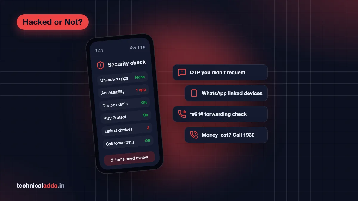 Phone hacked or not how to check: Android phone security scan with permission and linked device checks
